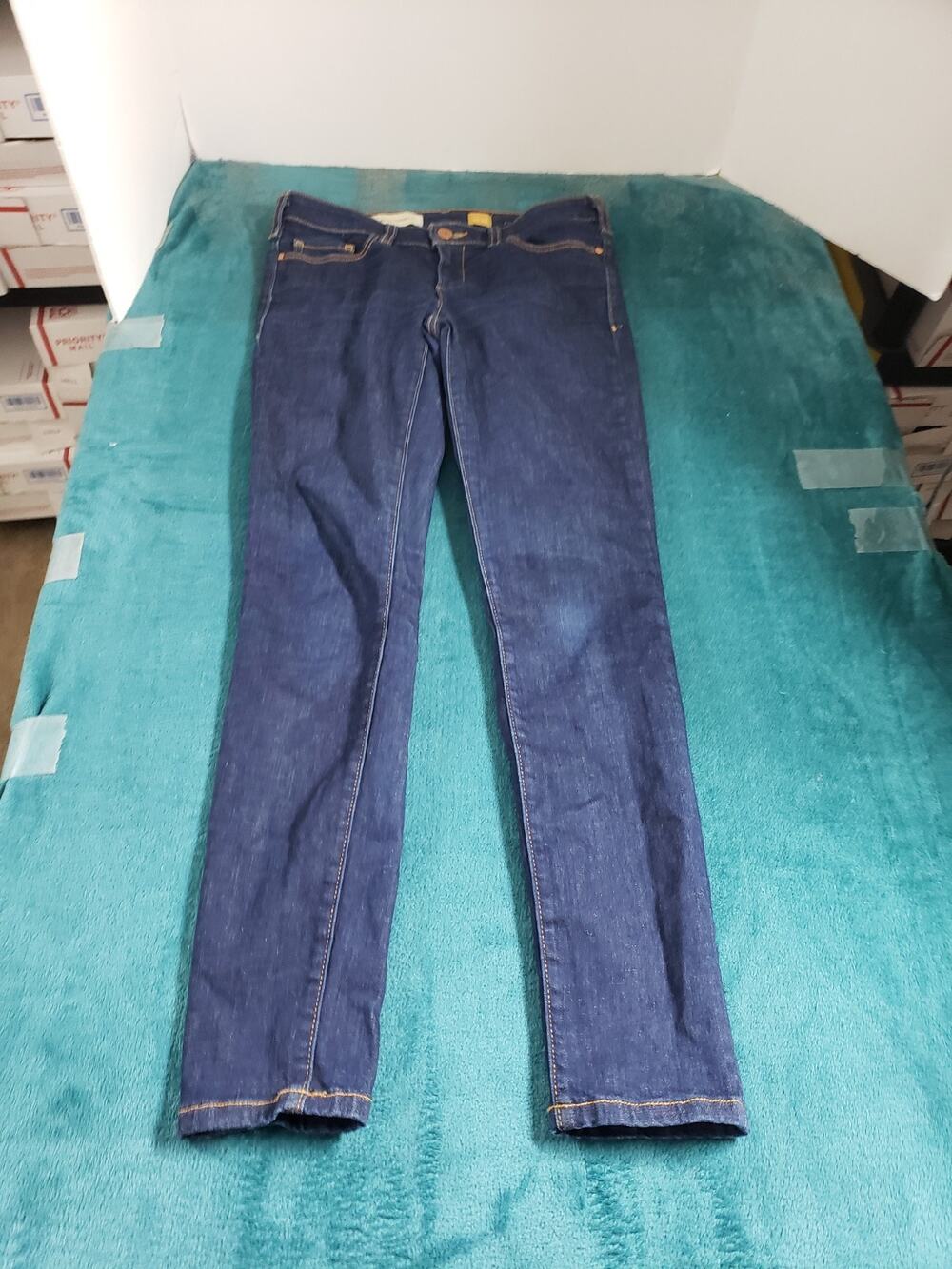 Pilcro Jeans Size 25 Womens Blue Pants Stretch Denim Mid Rise Straight